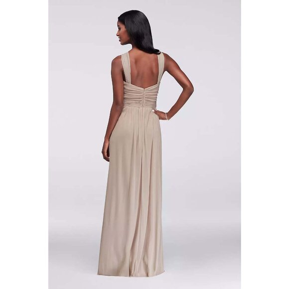 David's Bridal Y-Neck Long Mesh Dress STYLE# W11173 SPA size 6 - Picture 8 of 10